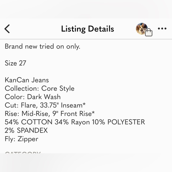 Kancan ALLIE Dark Blue Flare Jeans 27 - Picture 2 of 7